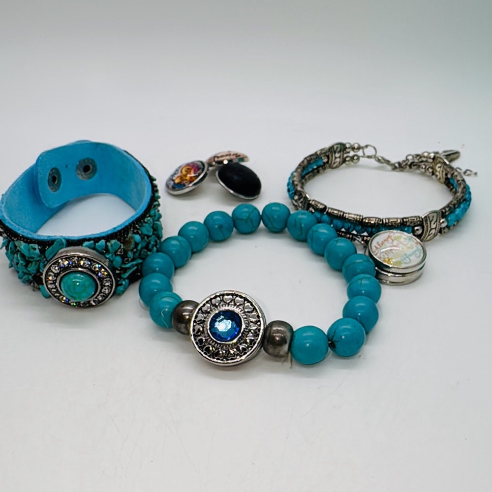 Ginger Snaps Bracelets (3) Plus 3 Extra Charm Sna… - image 1